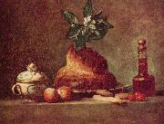 jean-Baptiste-Simeon Chardin Stilleben mit Brioche oil painting reproduction